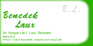 benedek laux business card